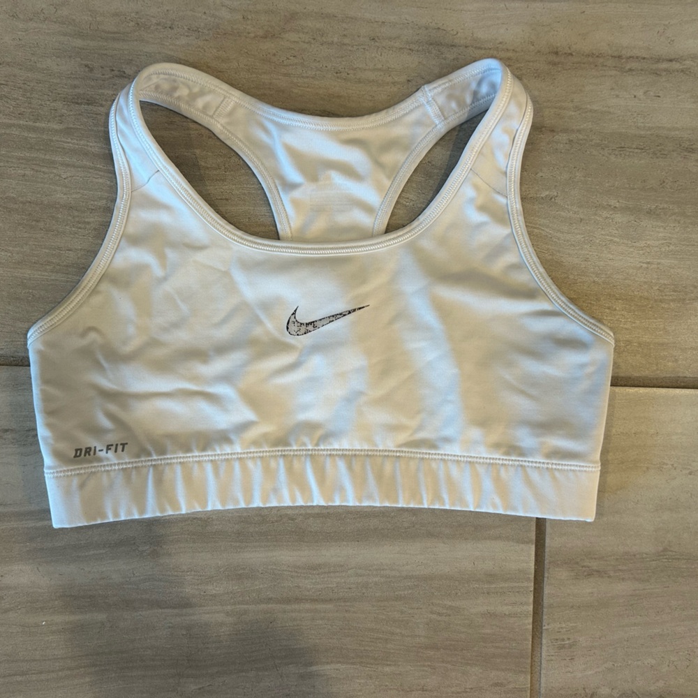 Nike Women's White Dri-FIT Sports Bra